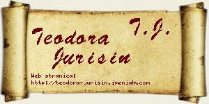 Teodora Jurišin vizit kartica